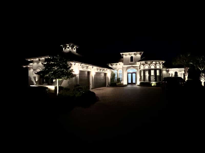 cool permanent outdoor home lighting